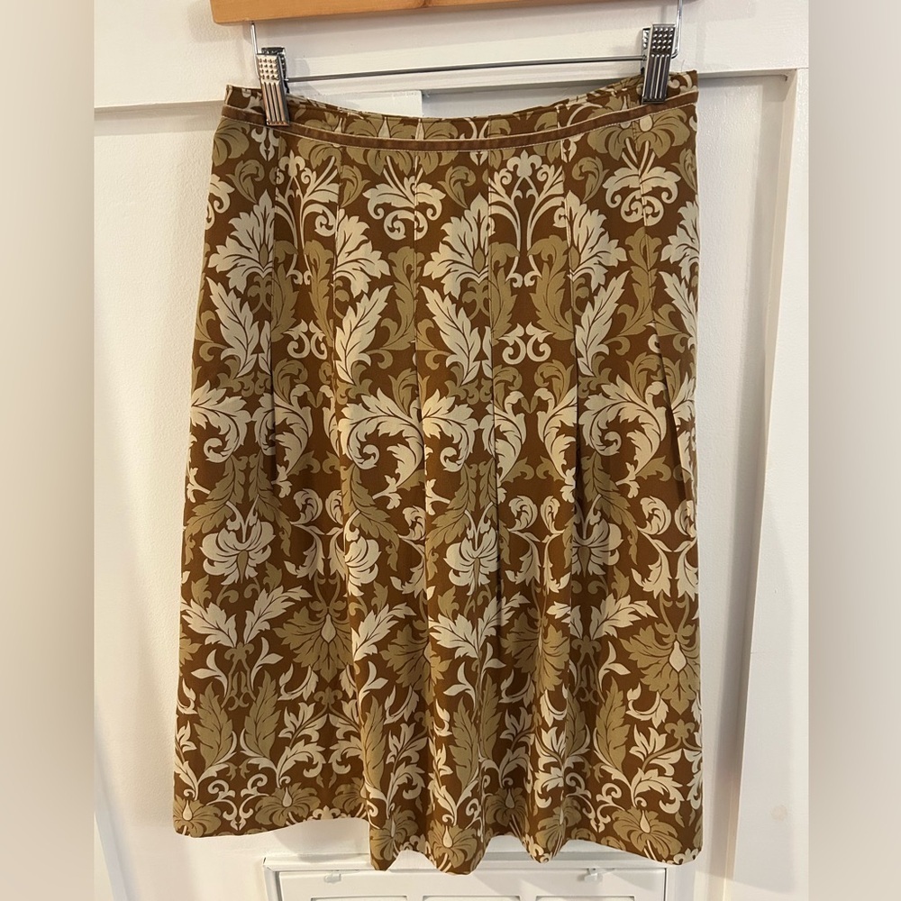 VTG JUNKO SHIMADA awaw floral pleated tuck aline skirt